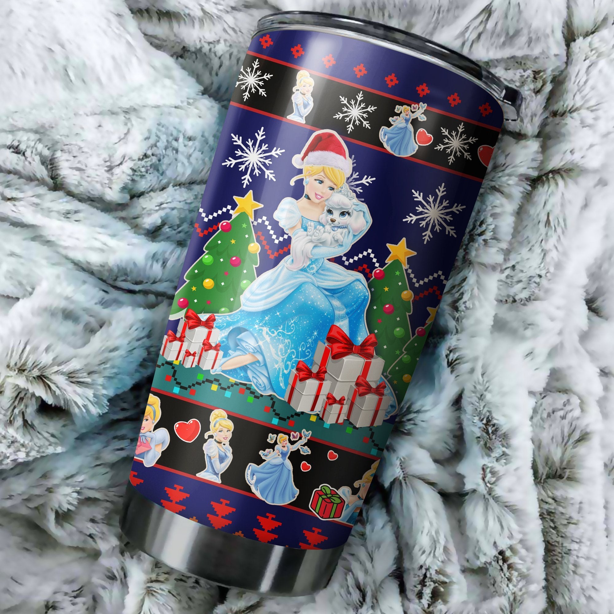 Cinderella Christmas Tumbler Perfect Birthday Best Gift Stainless Traveling Mugs 2021