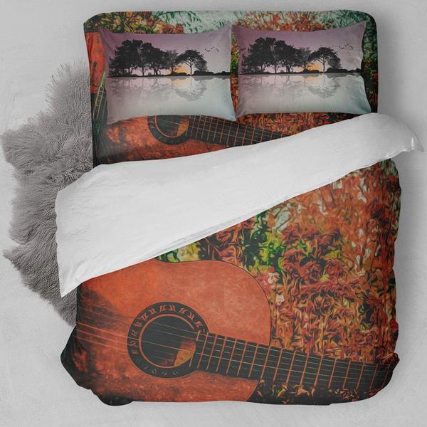 Classic Guitar Painting Bedding Set