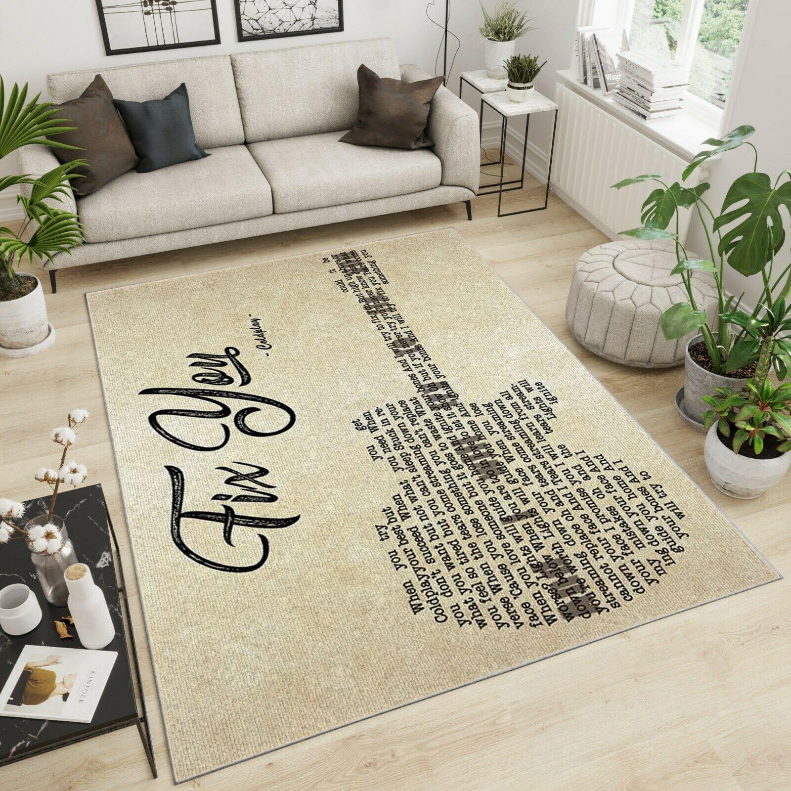 Coldplay Area Rug Home Decor Bedroom Living Room Decor