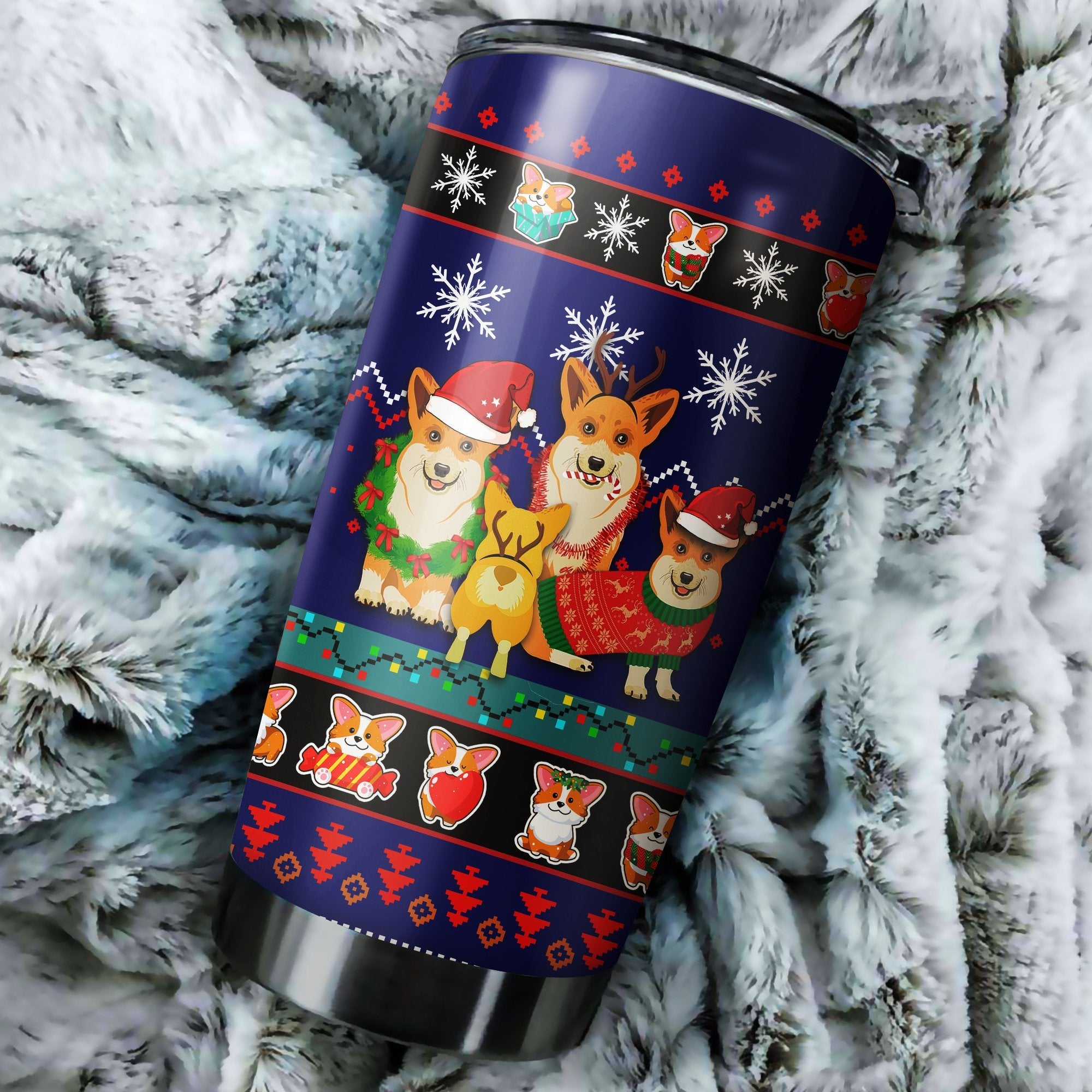 Corgi Christmas Tumbler Perfect Birthday Best Gift Stainless Traveling Mugs 2021