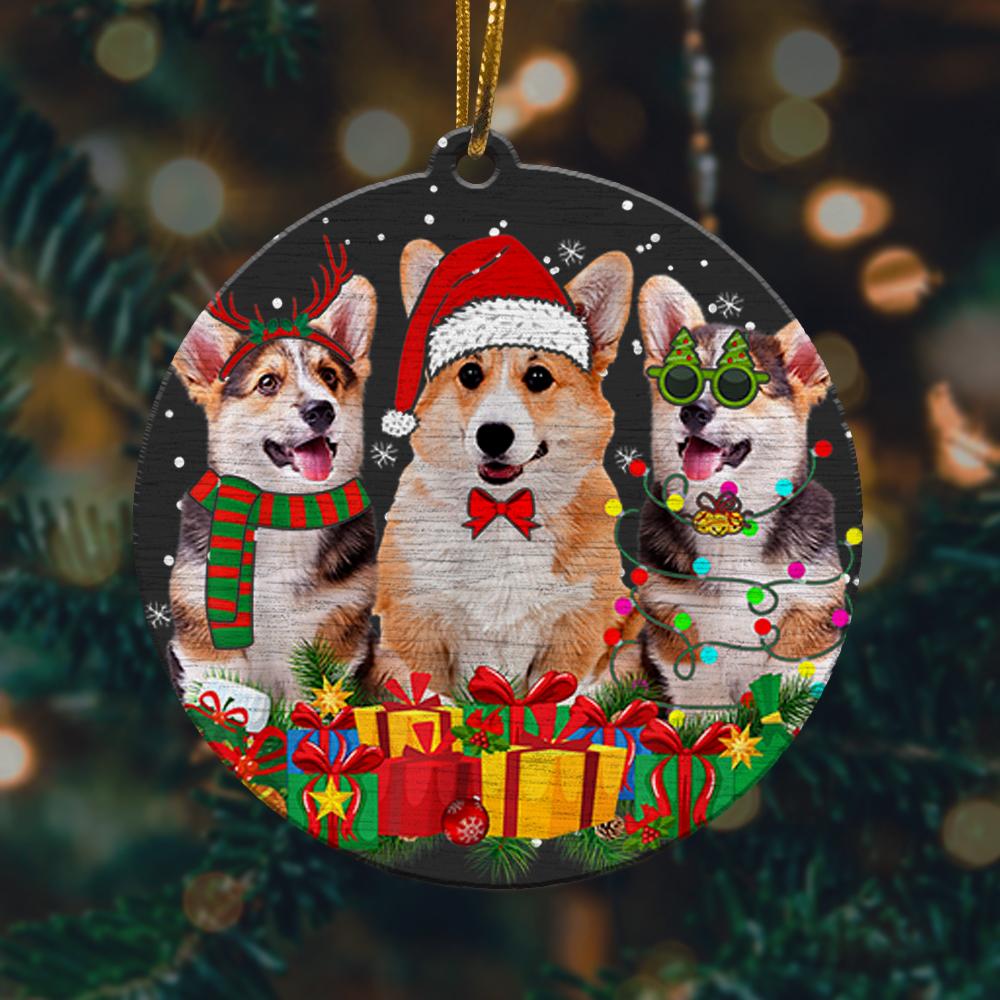 Corgi Xmas Lights Gift Funny Santa Hat Christmas Ornament 2022 Amazing Decor Ideas