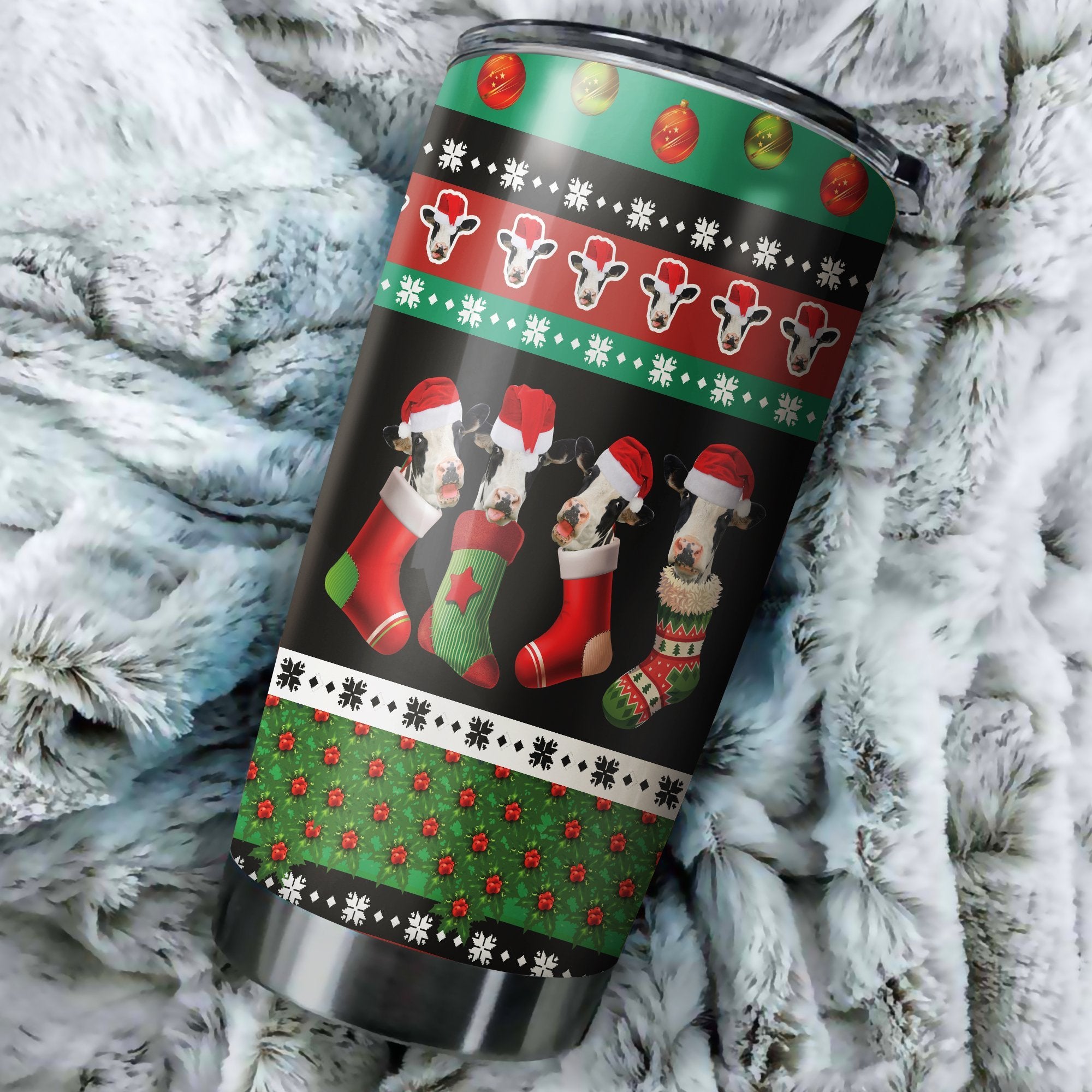 Cow Christmas Tumbler Perfect Birthday Best Gift Stainless Traveling Mugs 2021