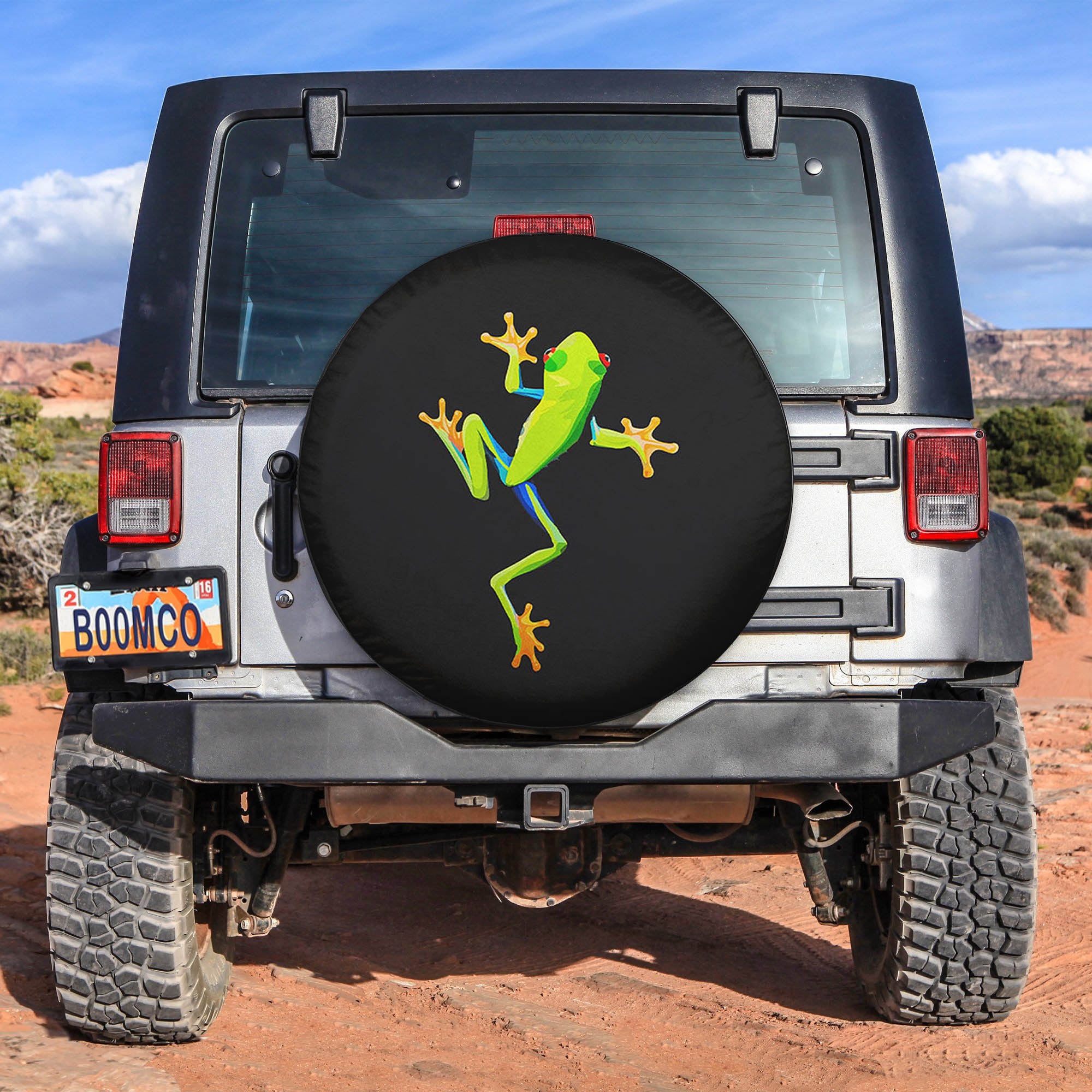 Cute Green Frog Spare Tire Covers Gift For Campers