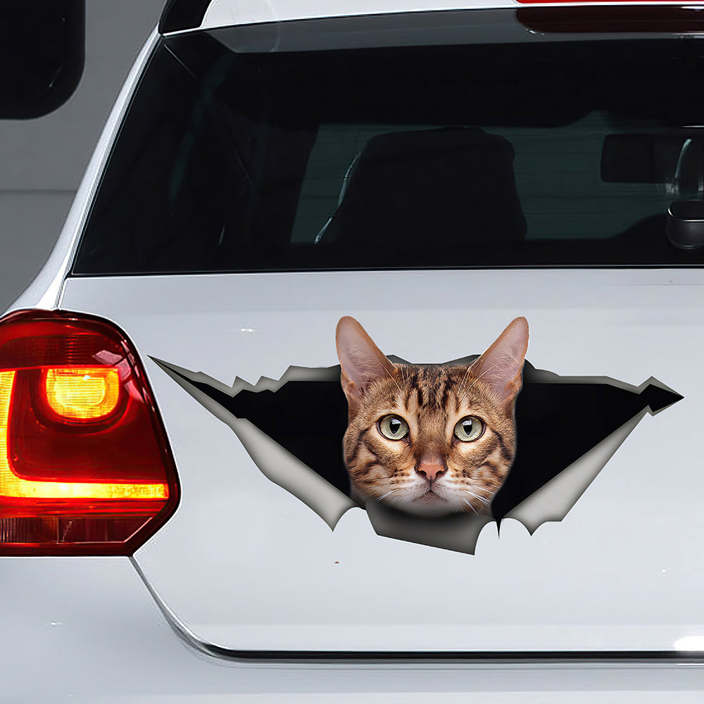 Best Cute Bengal Cat Car 3D Stickers Decal Car Accessories Car Decoration Amazing Gift Idea