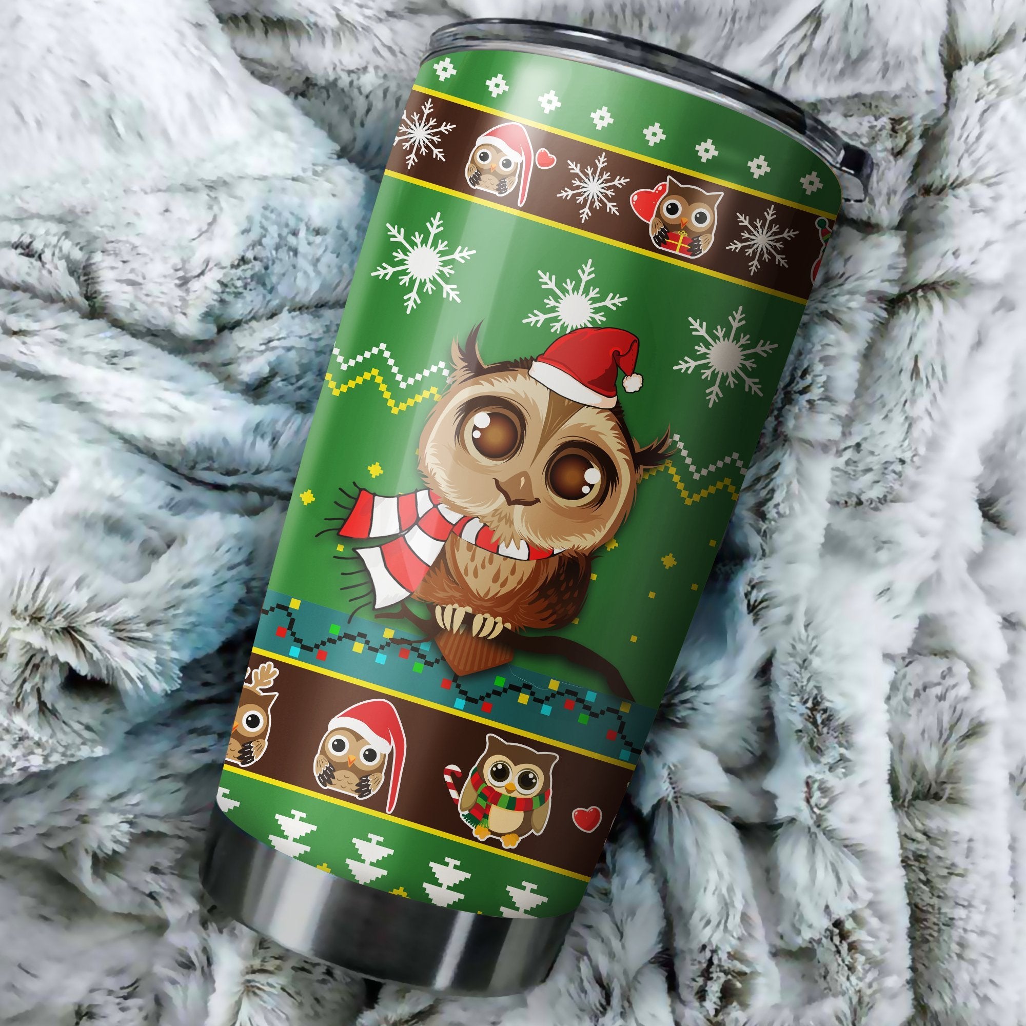 Cute Owl Christmas 1 Tumbler Perfect Birthday Best Gift Stainless Traveling Mugs 2021