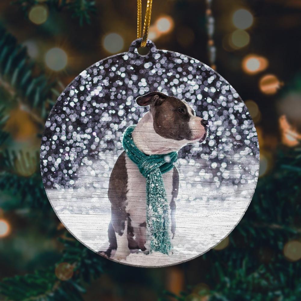 Cute Pit Bull 1 Christmas Ornament 2022 Amazing Decor Ideas