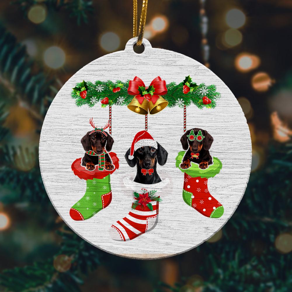 Cute Dachshund 2 Christmas Ornament 2022 Amazing Decor Ideas
