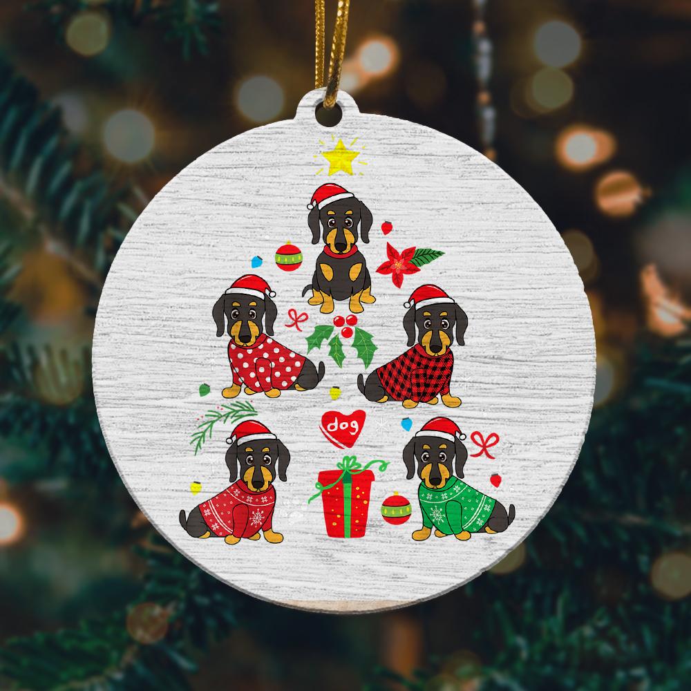 Cute Dachshund 3 Christmas Ornament 2022 Amazing Decor Ideas