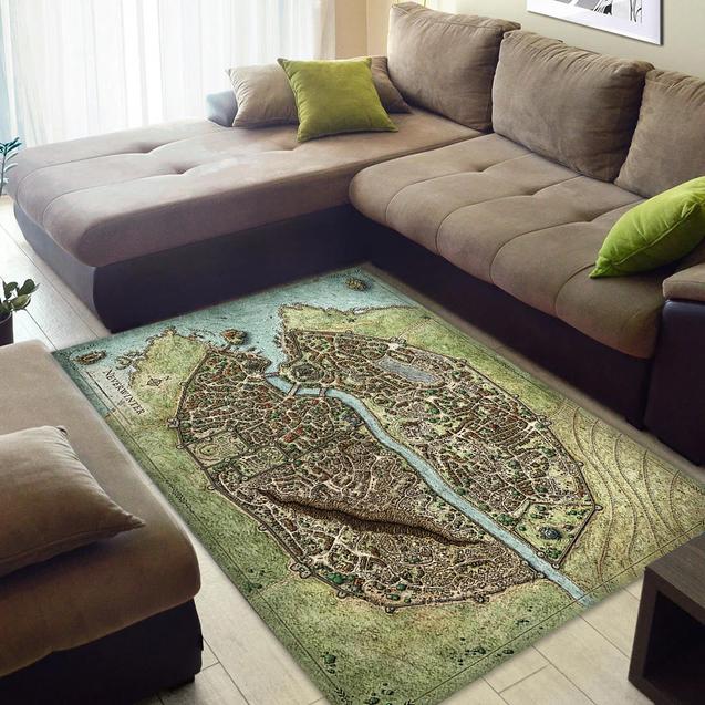 Neverwinter Map Area Rug Home Decor Bedroom Living Room Decor