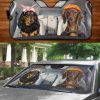 Two Dachshunds Longhair Family Car Windshield Auto Sun Shade Amazing Best Gift Ideas 2021