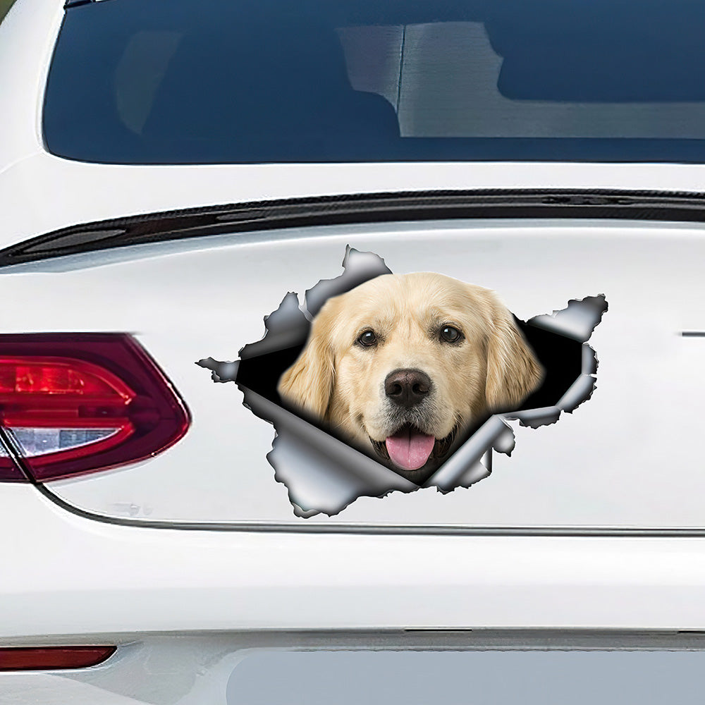 Best Decal Golden Retriever Car 3D Stickers Decal Car Accessories Car Decoration Amazing Gift Idea