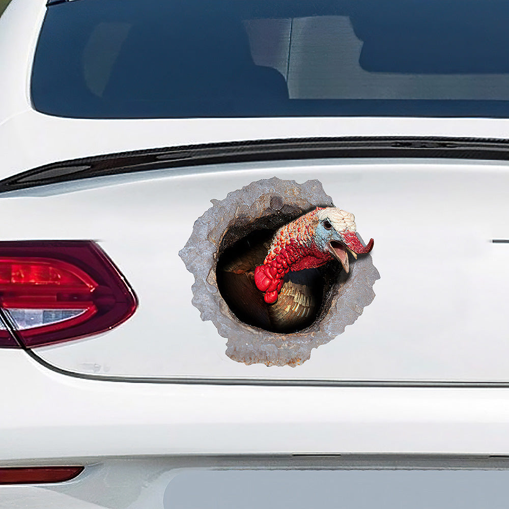 Best Decal, Turkey Gobbler Car 3D Stickers Decal Car Accessories Car Decoration Amazing Gift Idea