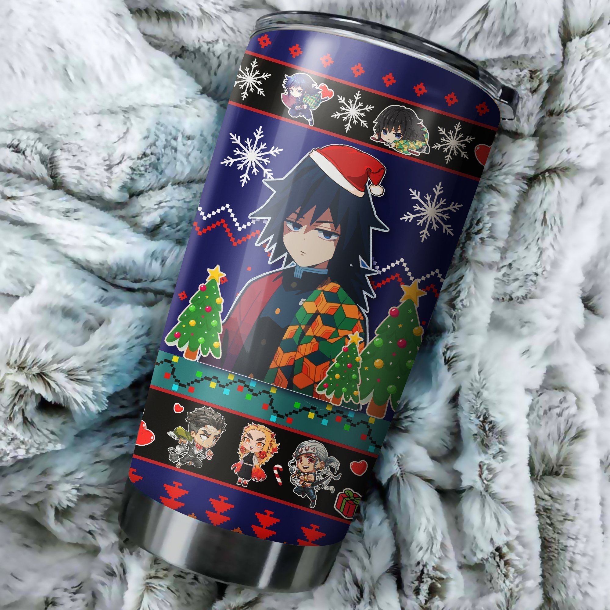 Demon Slayer Characters Giyu Tomioka Christmas Tumbler Perfect Birthday Best Gift Stainless Traveling Mugs 2021