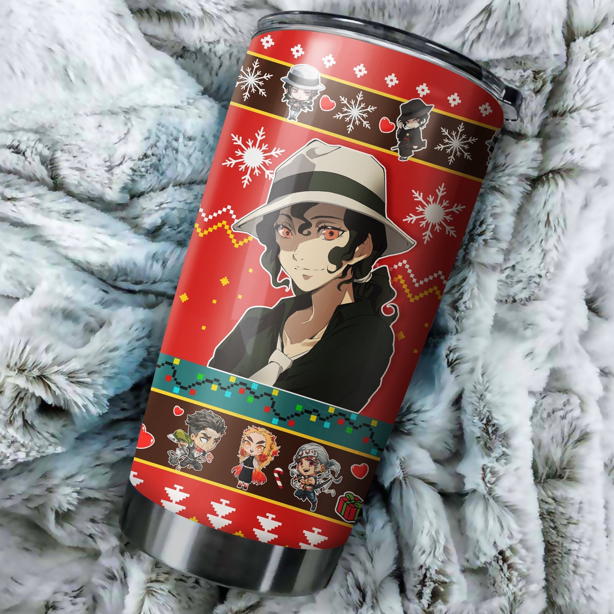 Demon Slayer Characters Muzan Kibutsuji Christmas Tumbler Perfect Birthday Best Gift Stainless Traveling Mugs 2021