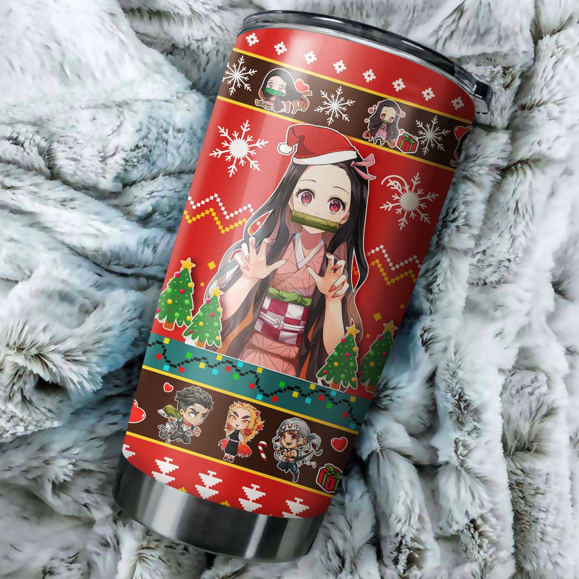 Demon Slayer Characters Nezuko Kamado Christmas Tumbler Perfect Birthday Best Gift Stainless Traveling Mugs 2021