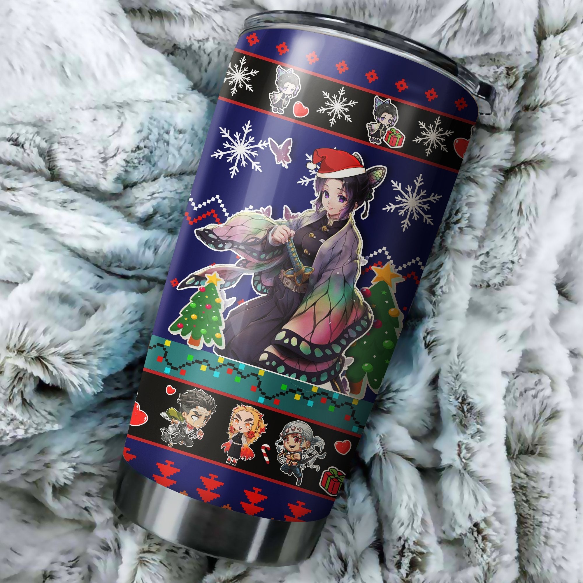 Demon Slayer Characters Shinobu Kocho Christmas Tumbler Perfect Birthday Best Gift Stainless Traveling Mugs 2021