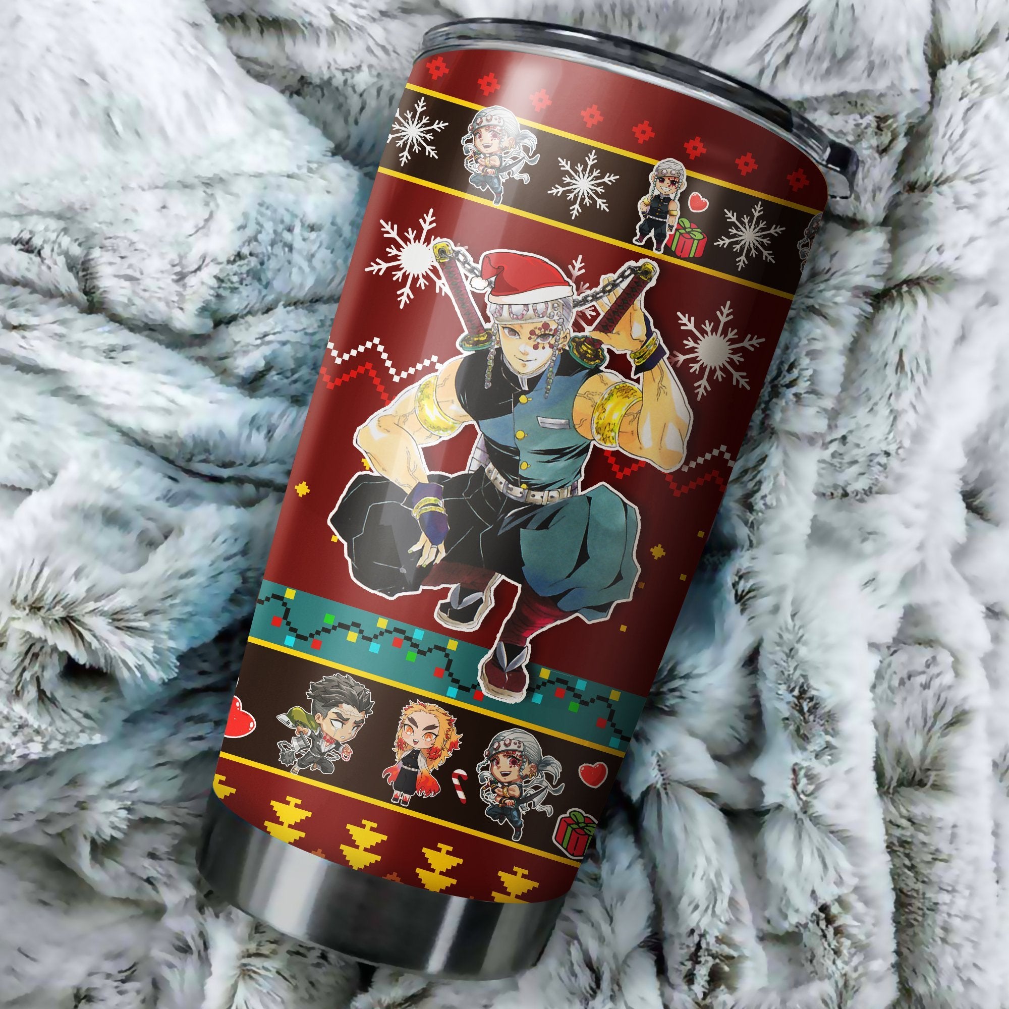 Demon Slayer Characters Tengen Uzui Christmas Tumbler Perfect Birthday Best Gift Stainless Traveling Mugs 2021