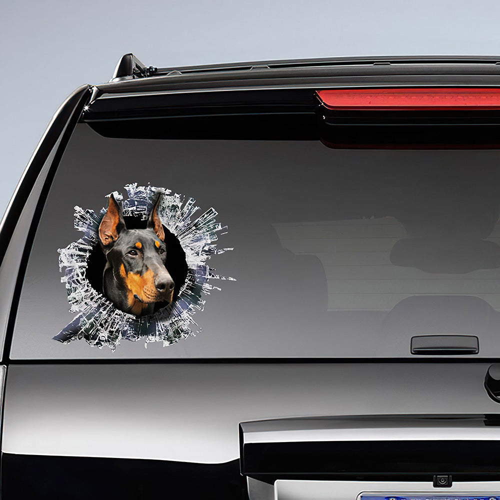 Best Doberman Window Car 3D Stickers Decal Car Accessories Car Decoration Amazing Gift Idea