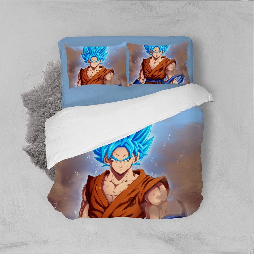 Dragon Ball Blue Saiyan Bedding Set