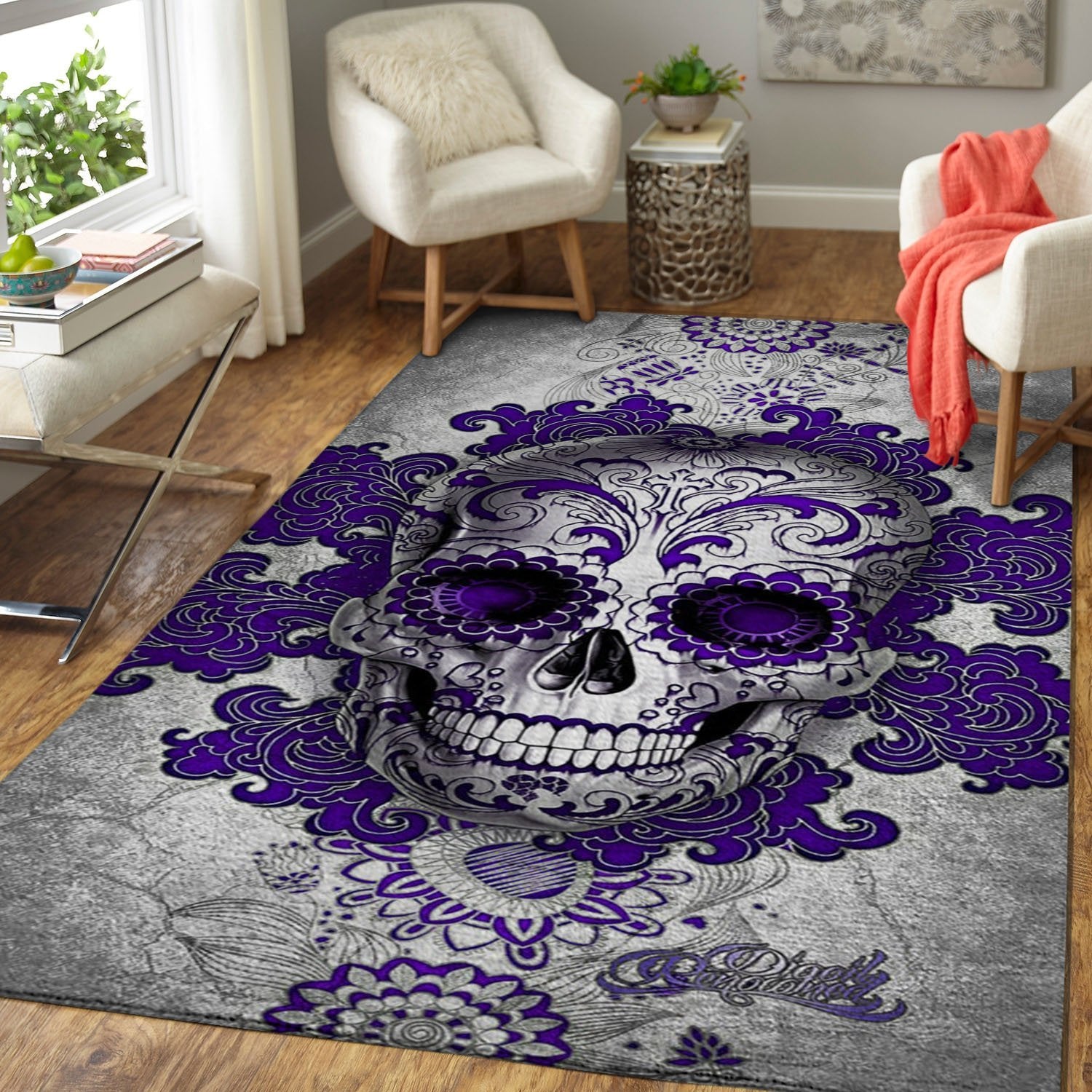 Skull Area Rug Home Decor Bedroom Living Room Decor