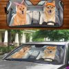 Two Finnish Spitzs Family Car Windshield Auto Sunshade Amazing Best Gift Ideas 2021