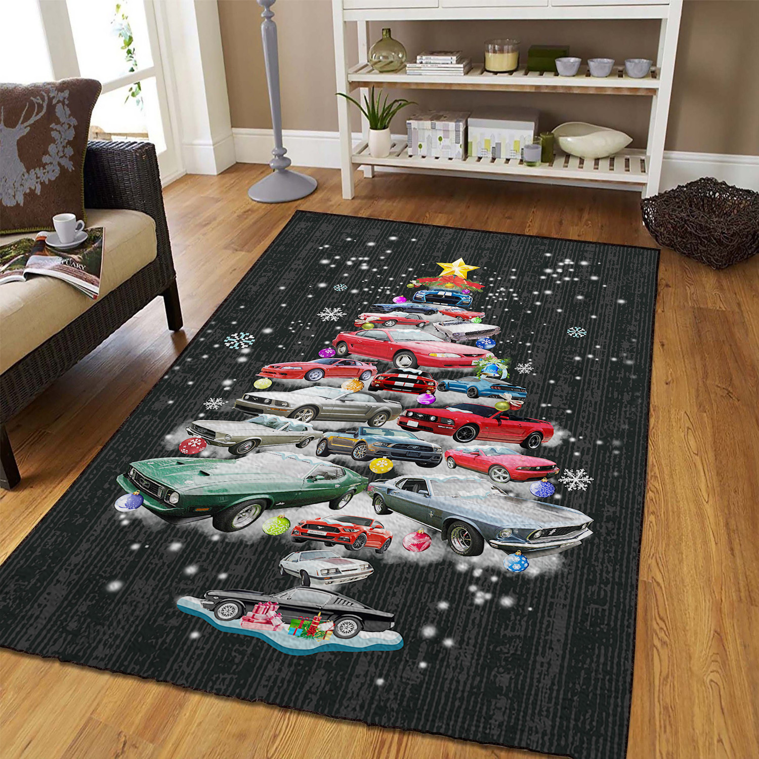 Ford Mustang Area Rug Home Decor Bedroom Living Room Decor