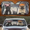 Two Frenchie French Bulldogs Car Windshield Face Auto Sun Shade Amazing Best Gift Ideas 2021