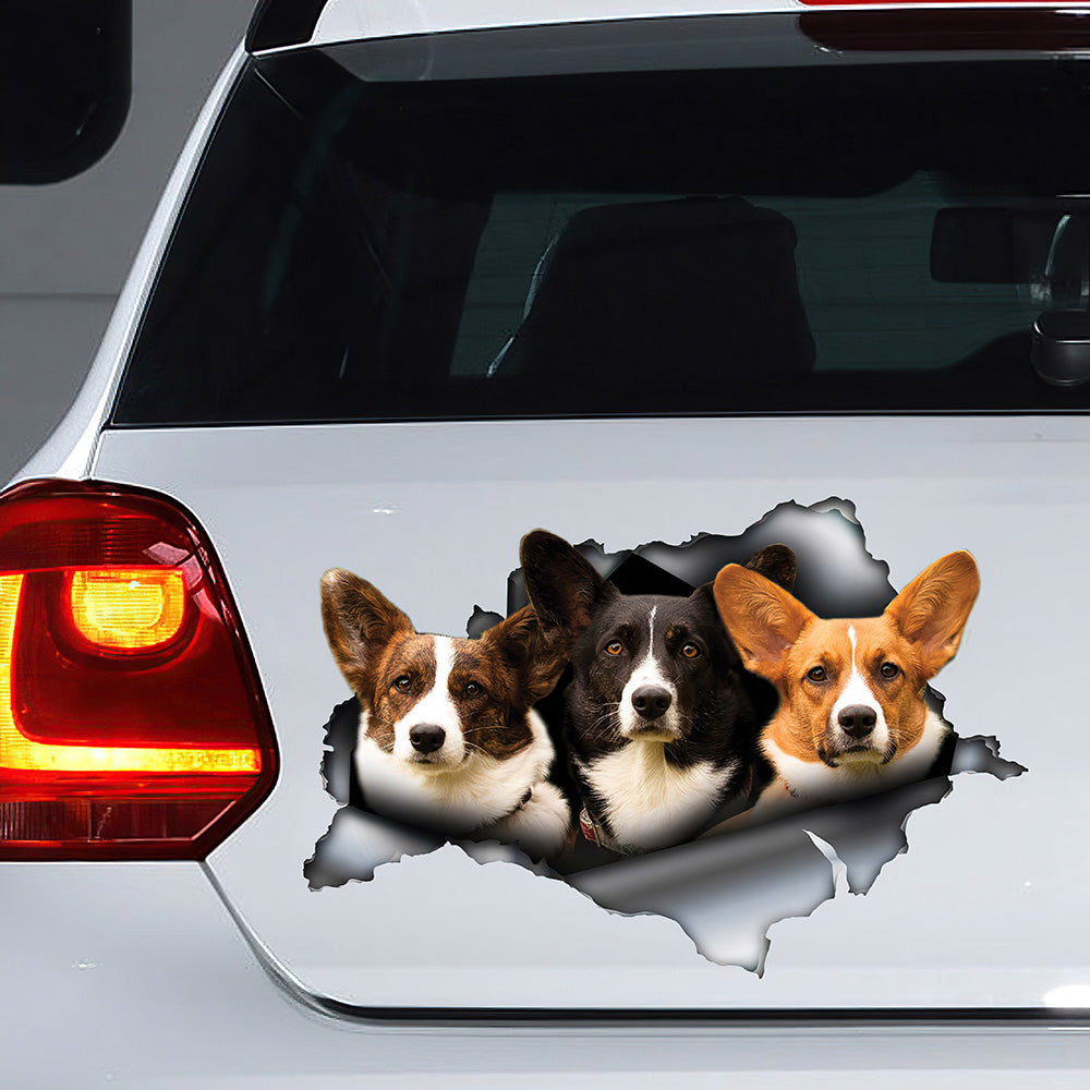 Best Funny Corgi Car 3D Stickers Decal Car Accessories Car Decoration Amazing Gift Idea