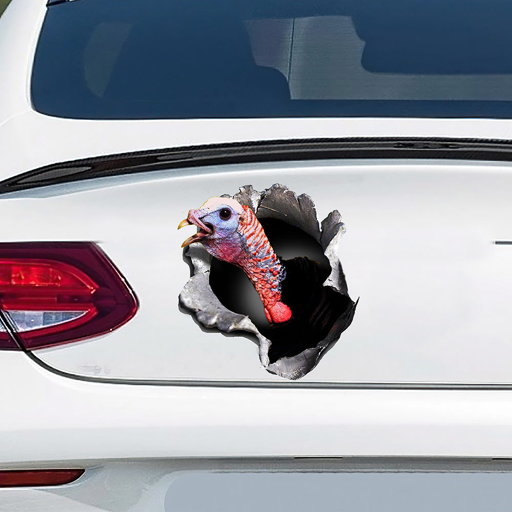 Best Funny Turkey Gobbler Car 3D Stickers Decal Car Accessories Car Decoration Amazing Gift Idea