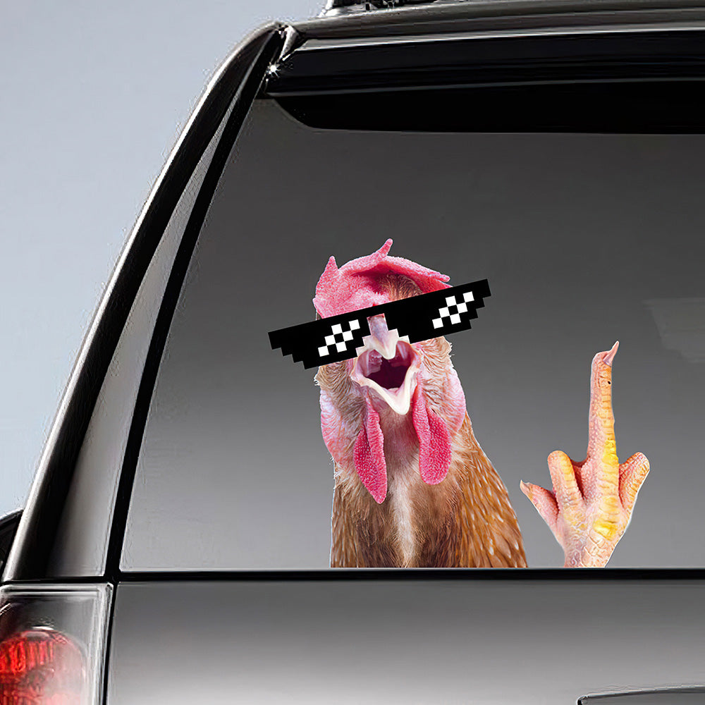 Best Funny Chicken Window Car 3D Stickers Decal Car Accessories Car Decoration Amazing Gift Idea