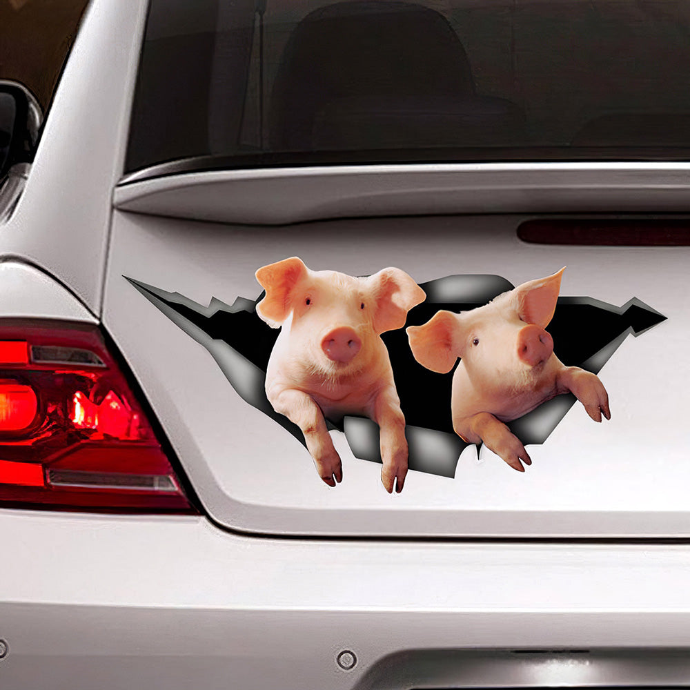 Best Funny Pigs Car 3D Stickers Decal Car Accessories Car Decoration Amazing Gift Idea