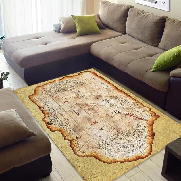 The Goonies Map Area Rug Home Decor Bedroom Living Room Decor