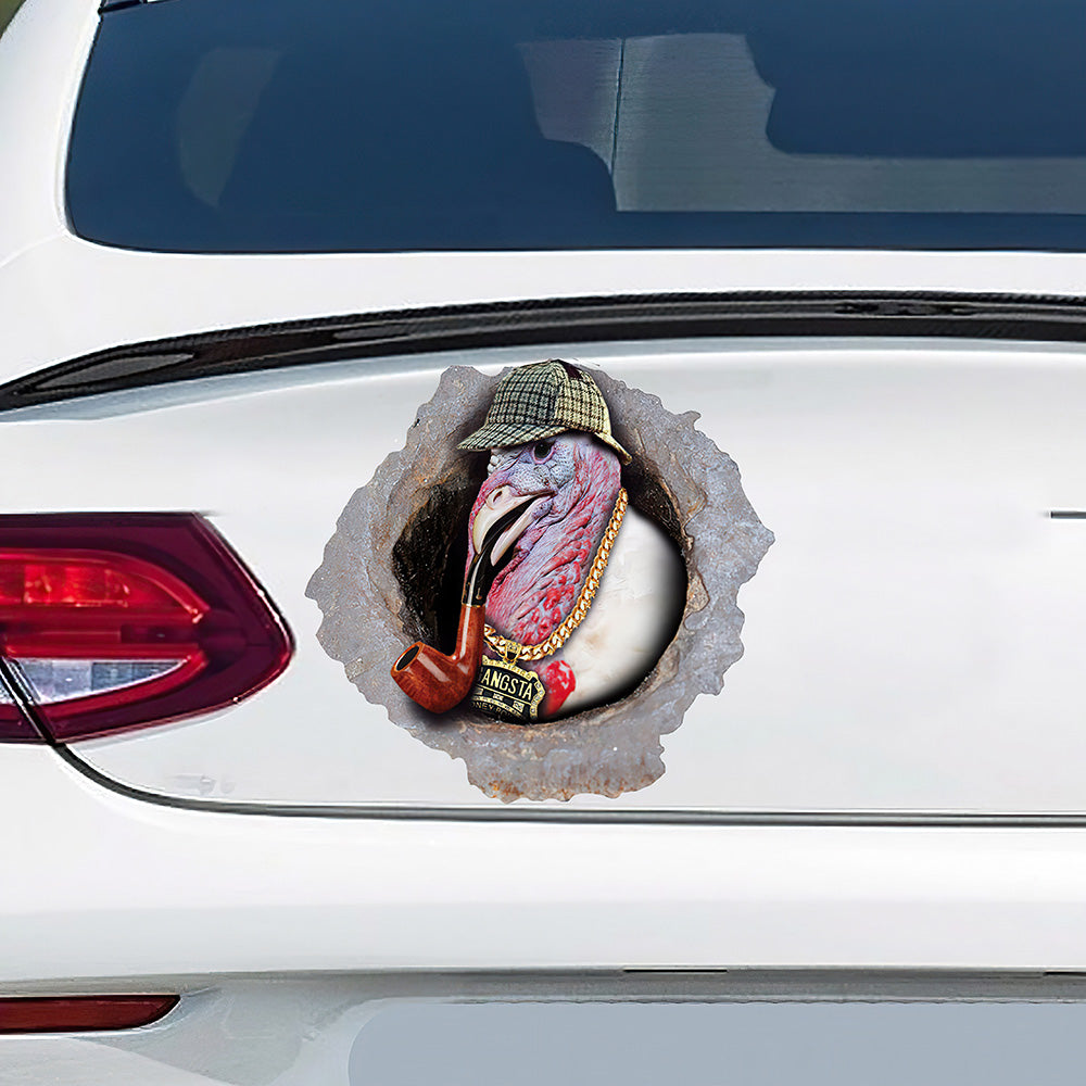 Best Gangsta Turkey Gobbler Car 3D Stickers Decal Car Accessories Car Decoration Amazing Gift Idea