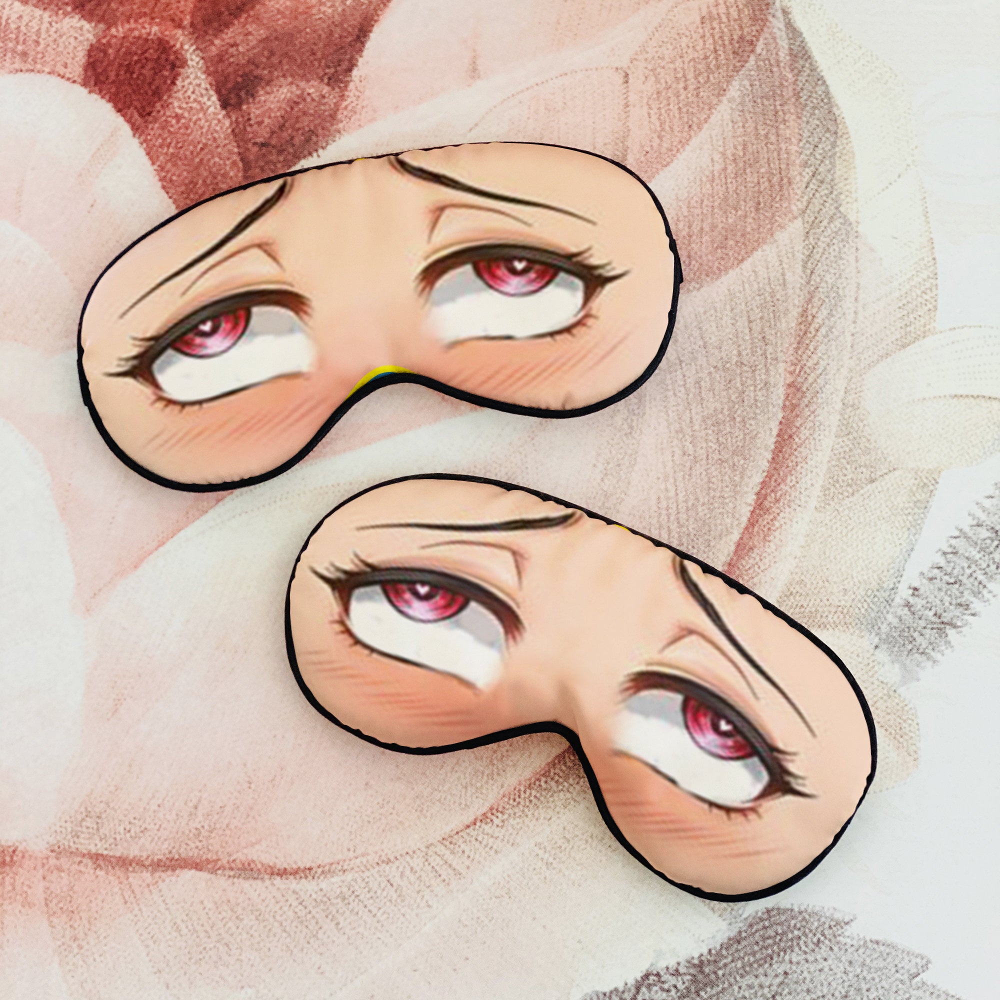 Ahegao Red Eye Anime Custom Sleep Mask