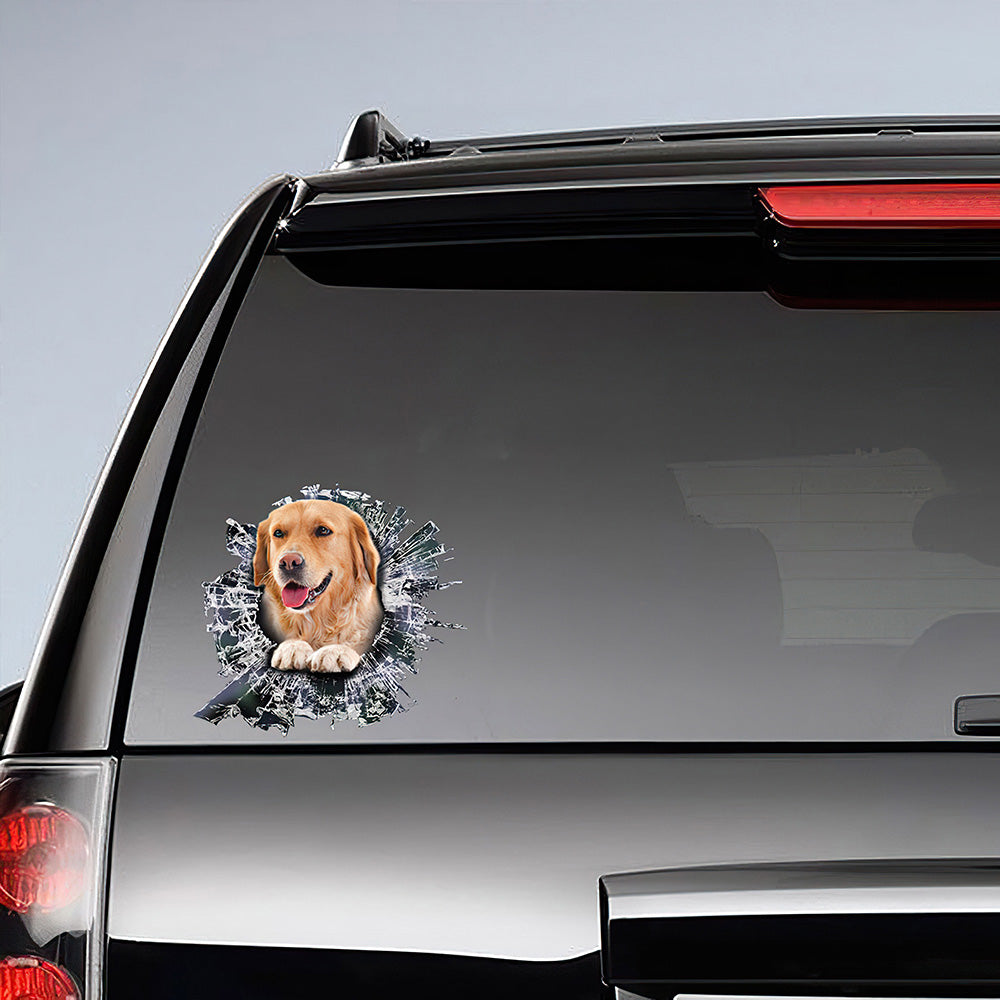 Best Golden Retriever Car 3D Stickers Decal Car Accessories Car Decoration Amazing Gift Idea