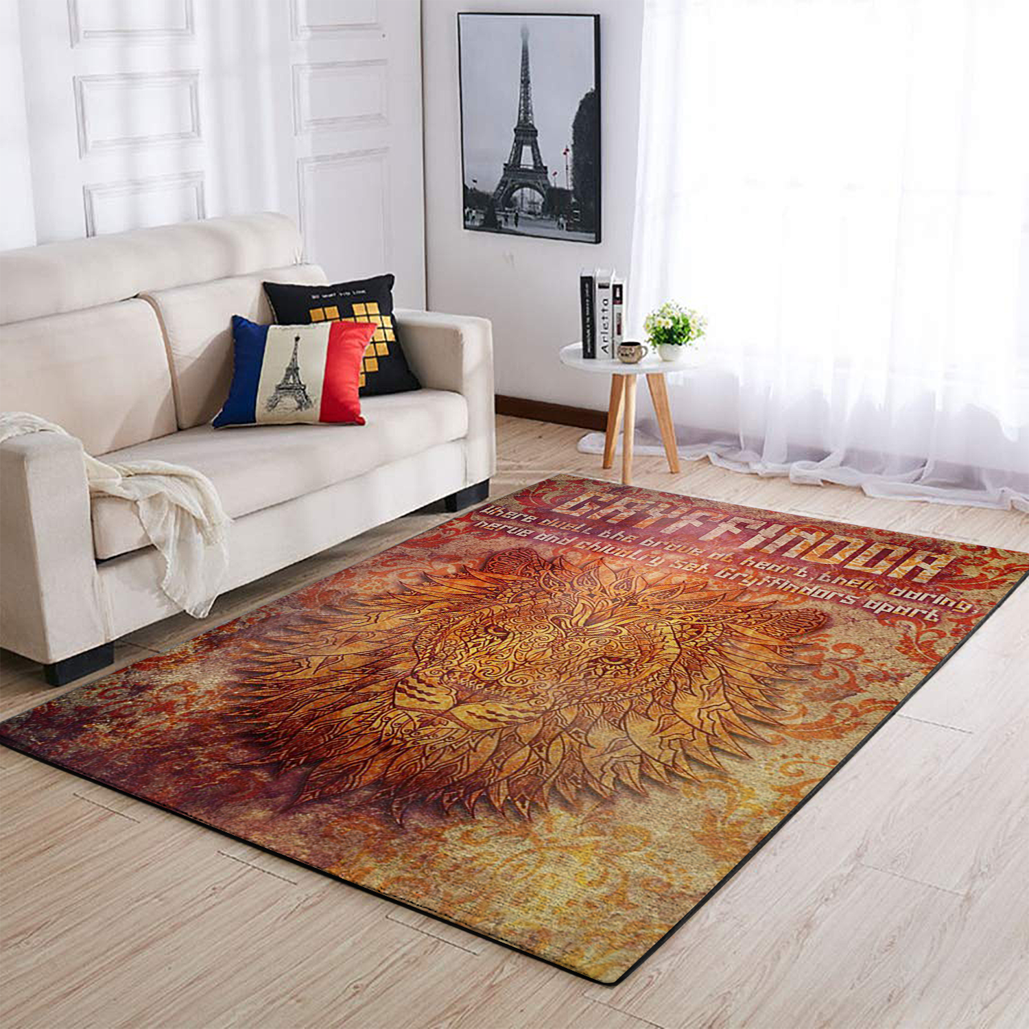 Harry Potter Grayfindor Map Area Rug Home Decor Bedroom Living Room Decor