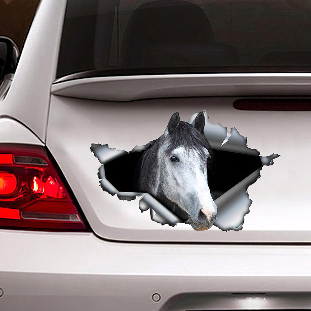 Best Grey Arabian Horse Car 3D Stickers Decal Car Accessories Car Decoration Amazing Gift Idea