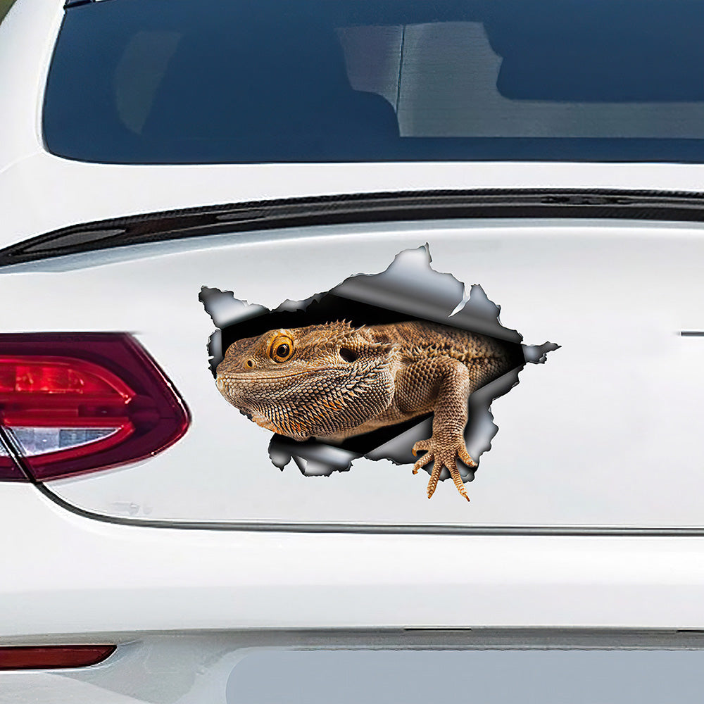 Best Grey Bearded Dragon Car 3D Stickers Decal Car Accessories Car Decoration Amazing Gift Idea