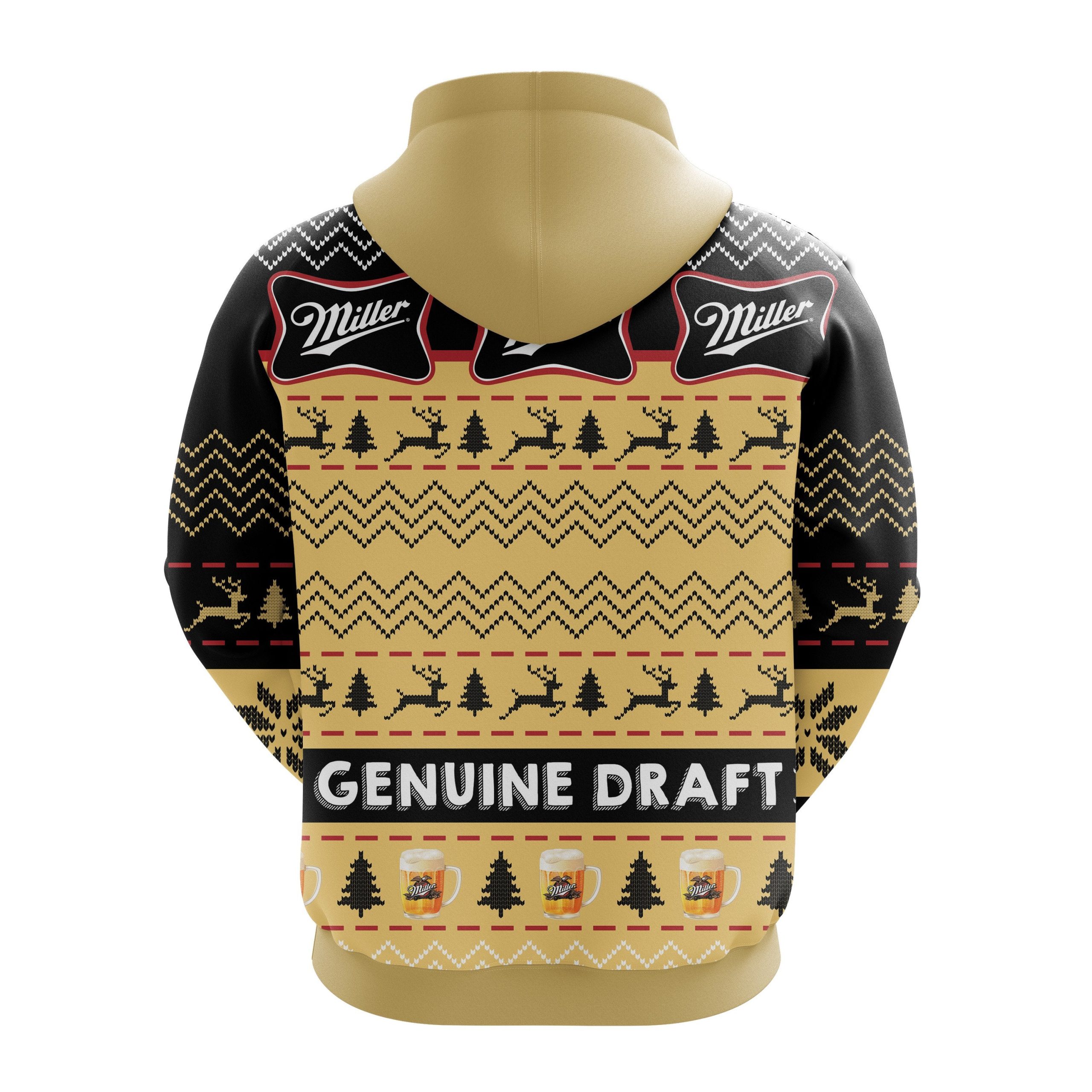 Miller Genuine Draft Christmas Cute Noel Mc Ugly Hoodie Amazing Gift Idea Thanksgiving Gift