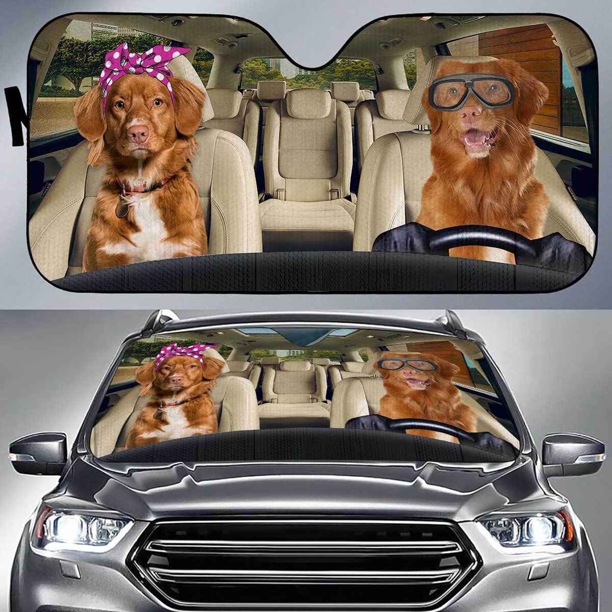 Nova Scotia Duck Tolling Retriever Driver Auto Sun Shade Gift Ideas 2021