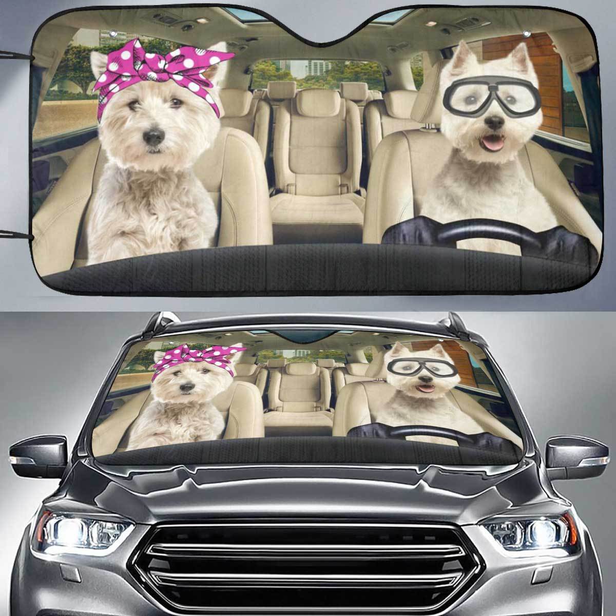 West Highland White Terrier Driver Auto Sun Shade Gift Ideas 2021