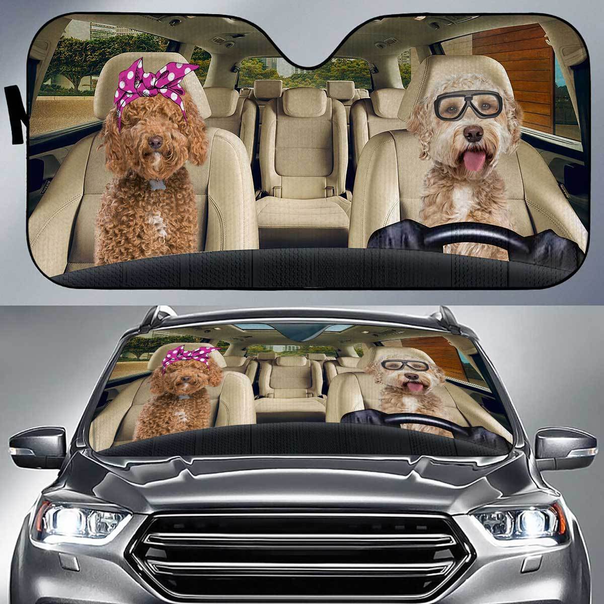 Labradoodle Driver Auto Sun Shade Gift Ideas 2021