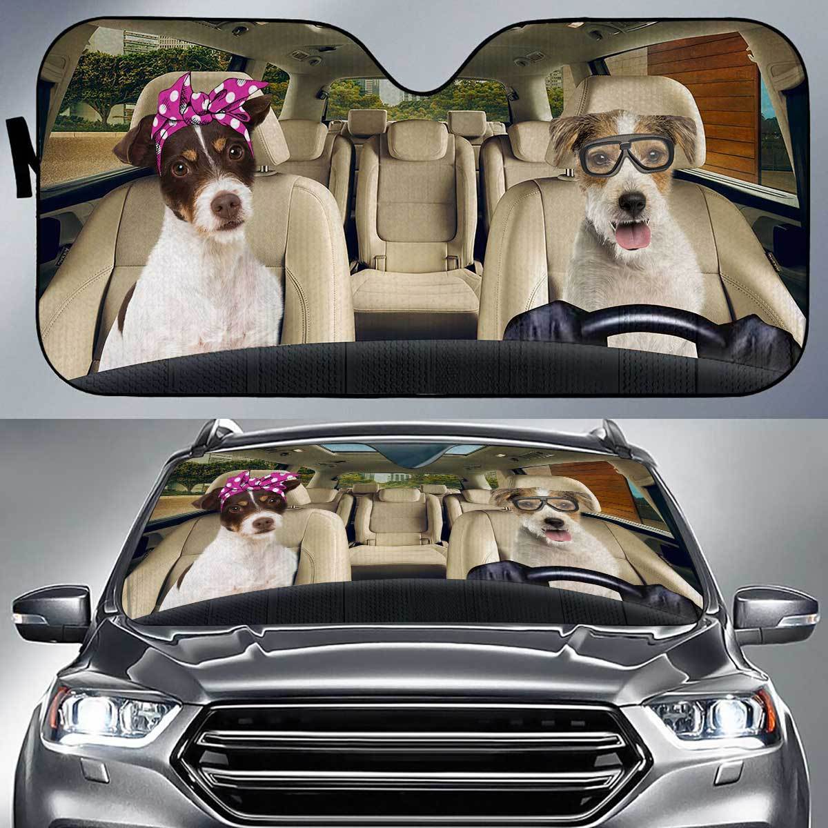 Parson Russell Terrier Driver Auto Sun Shade Gift Ideas 2022