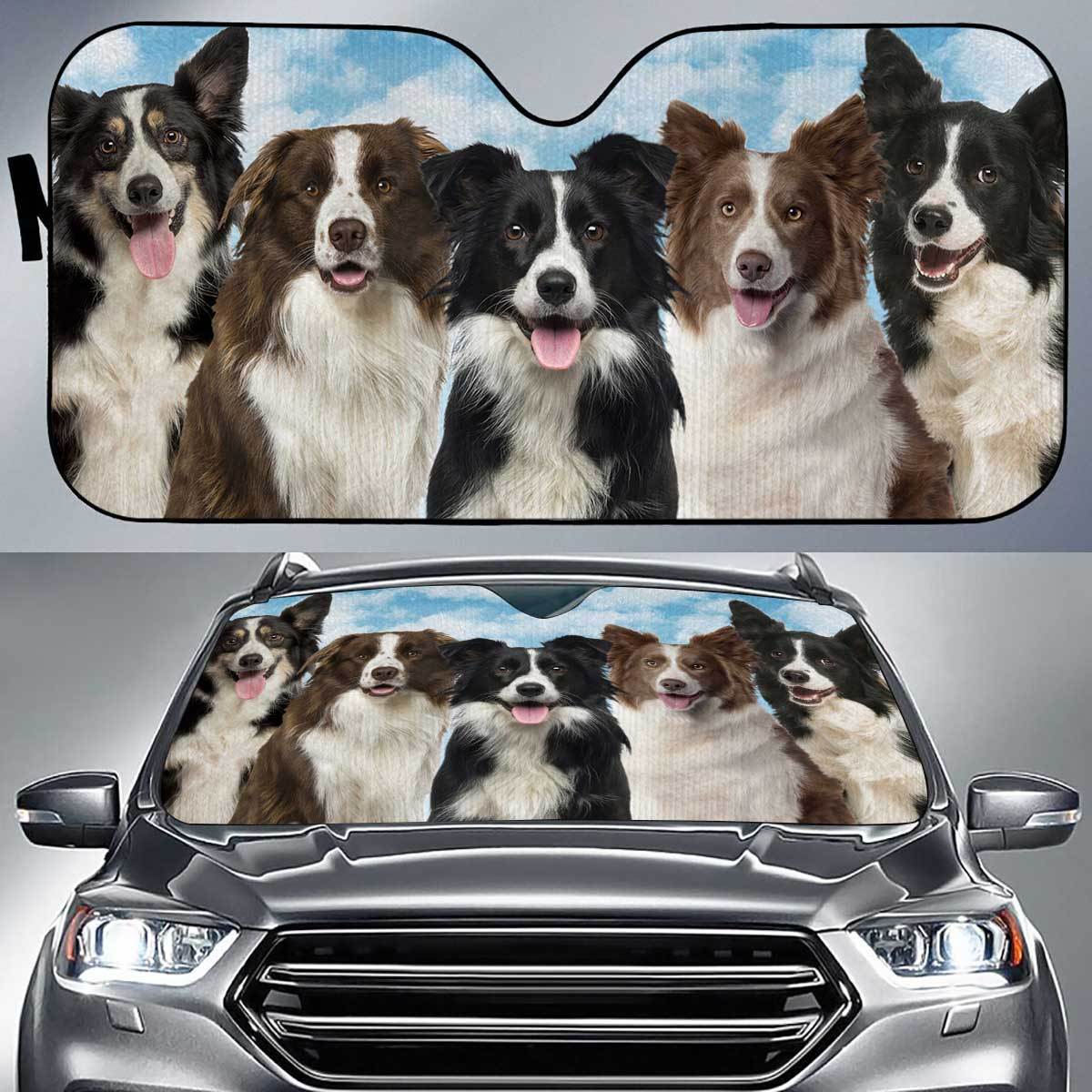 Border Collie Funny Team Auto Sun Shade Gift Ideas 2021