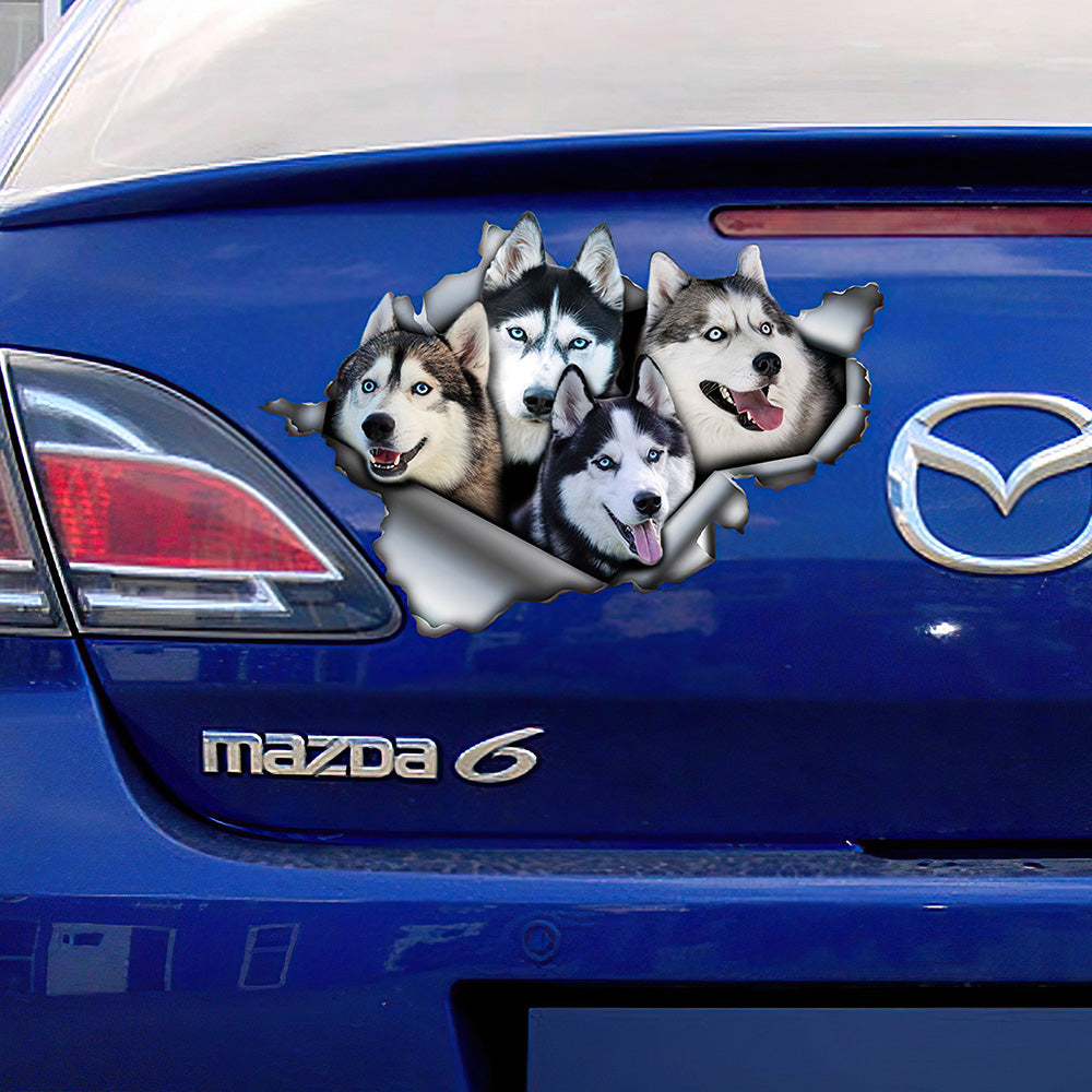 Best Huskies Car Decal , Car Decoration Car 3D Stickers Decal Car Accessories Car Decoration Amazing Gift Idea