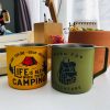 Combo Green And Yellow Best Camping Campfire Travel Mugs 2021