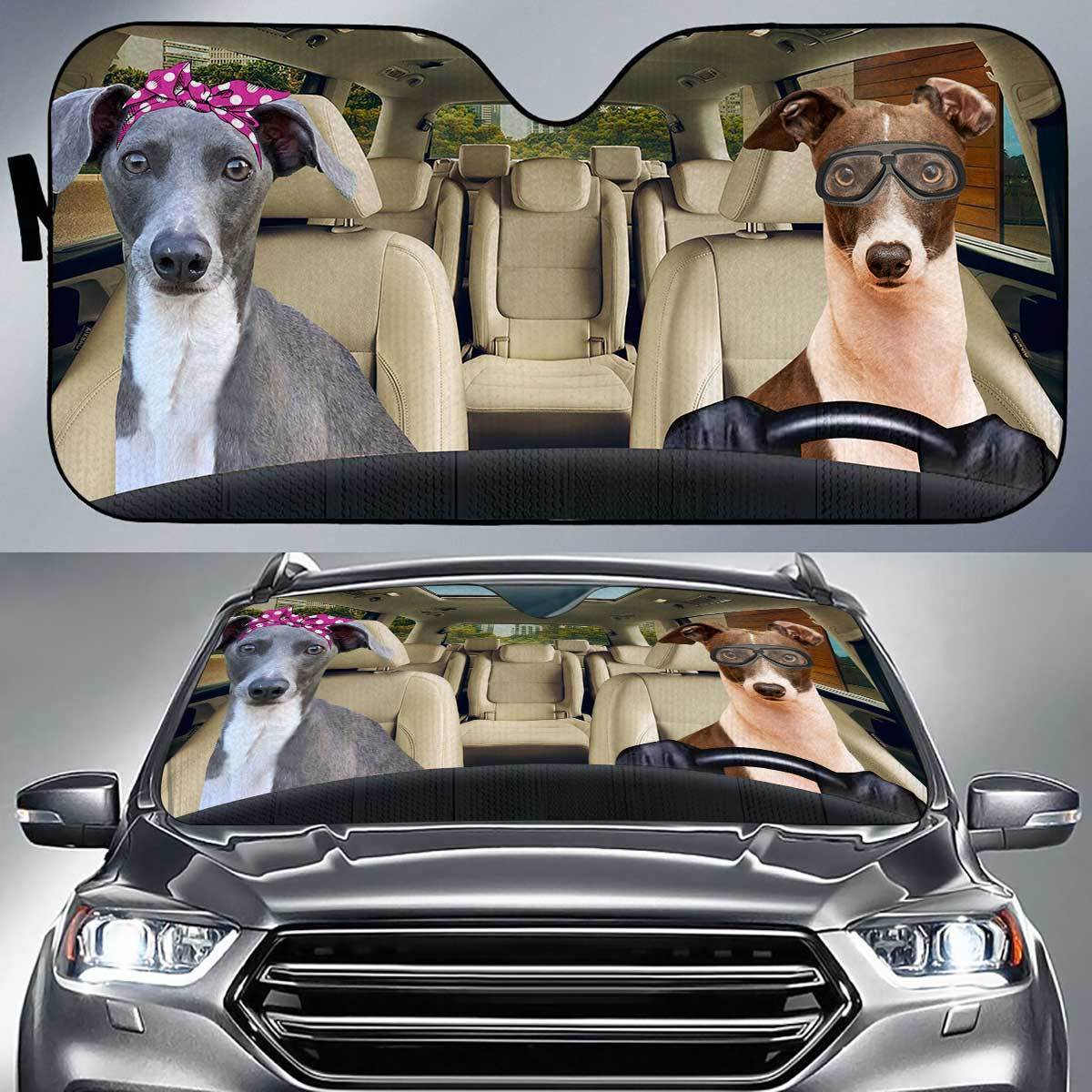 Italian Greyhound Driver Auto Sun Shade Gift Ideas 2021