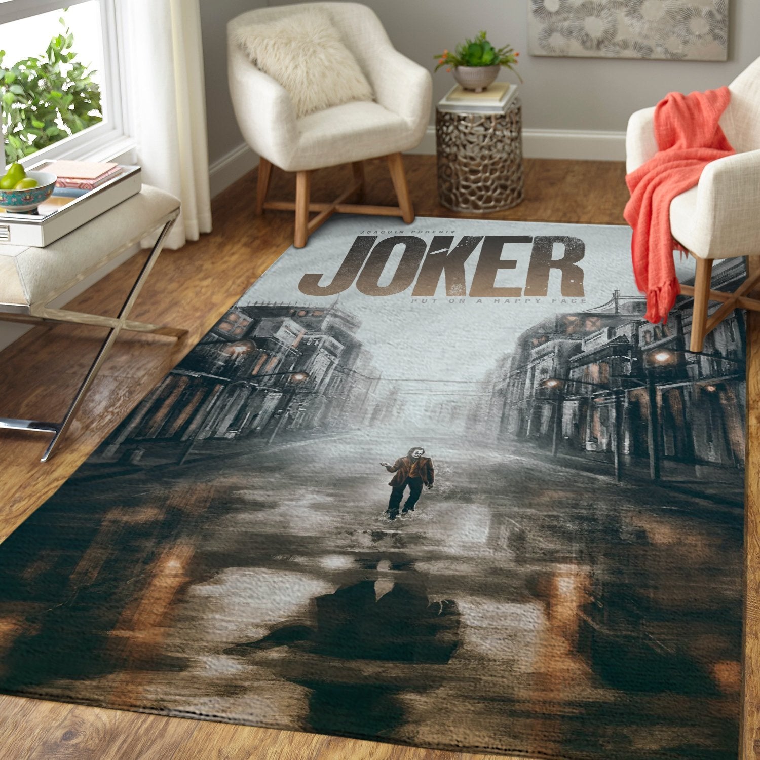 Joker Joaquin Phoenix Area Rug Floor Home Room Decor