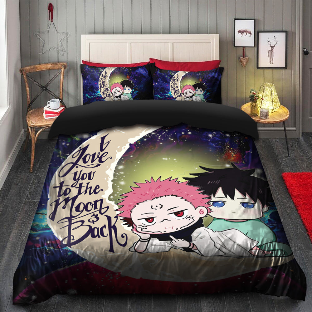 Jujutsu Kaisen Gojo Sukuna Love You To The Moon Galaxy Bedding Set Duvet Cover And 2 Pillowcases
