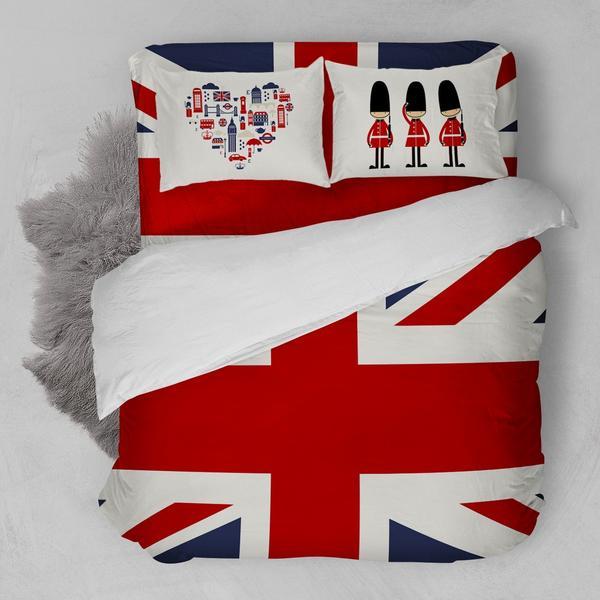 London Heart Flat Bedding Set